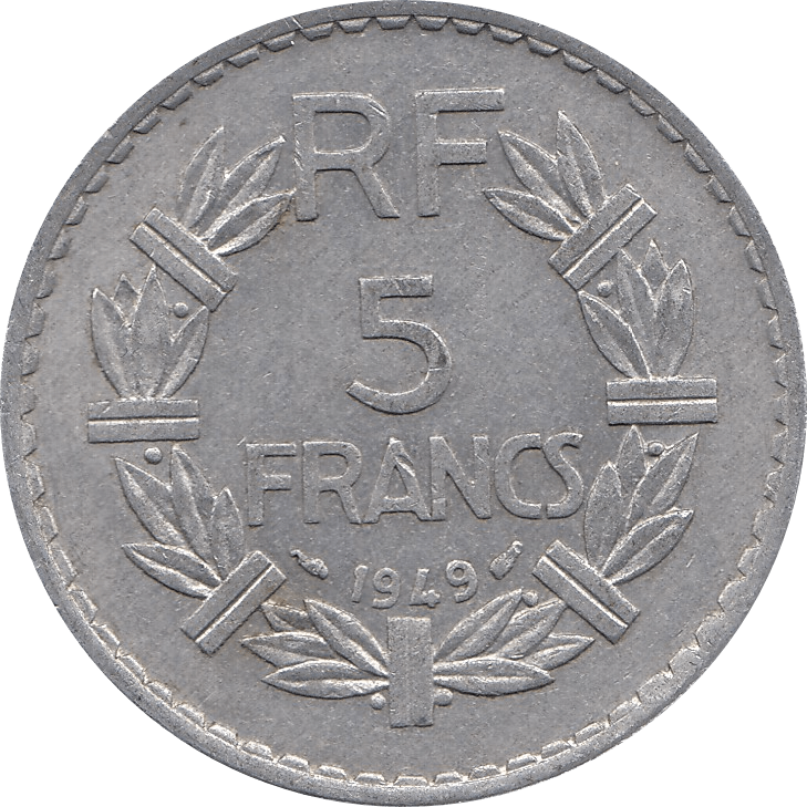 1949 5 FRANCS FRANCE - WORLD COINS - Cambridgeshire Coins