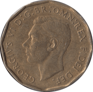 1949 BRASS THREEPENCE ( EF ) - Threepence - Cambridgeshire Coins