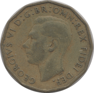 1949 BRASS THREEPENCE ( FINE ) 8 - Threepence - Cambridgeshire Coins