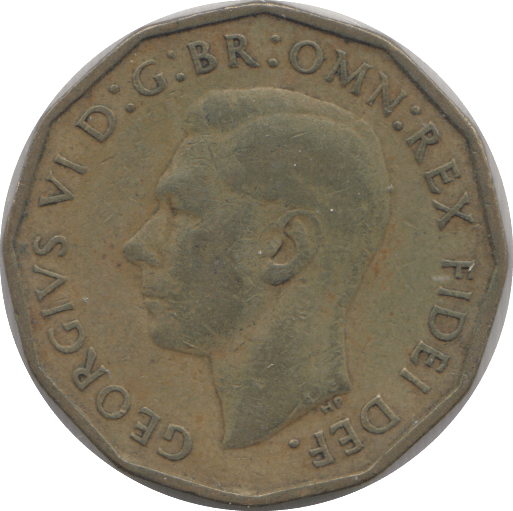 1949 BRASS THREEPENCE ( FINE ) 8 - Threepence - Cambridgeshire Coins