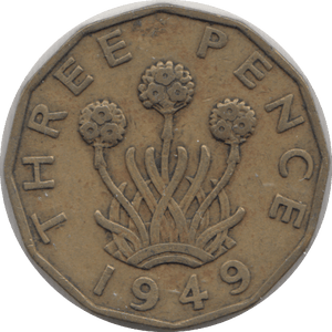 1949 BRASS THREEPENCE ( FINE ) 8 - Threepence - Cambridgeshire Coins
