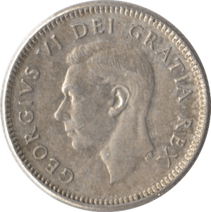 1949 CANADA SILVER 10 CENTS - SILVER WORLD COINS - Cambridgeshire Coins