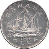 1949 CANADA SILVER ONE DOLLAR 8 - WORLD SILVER COINS - Cambridgeshire Coins