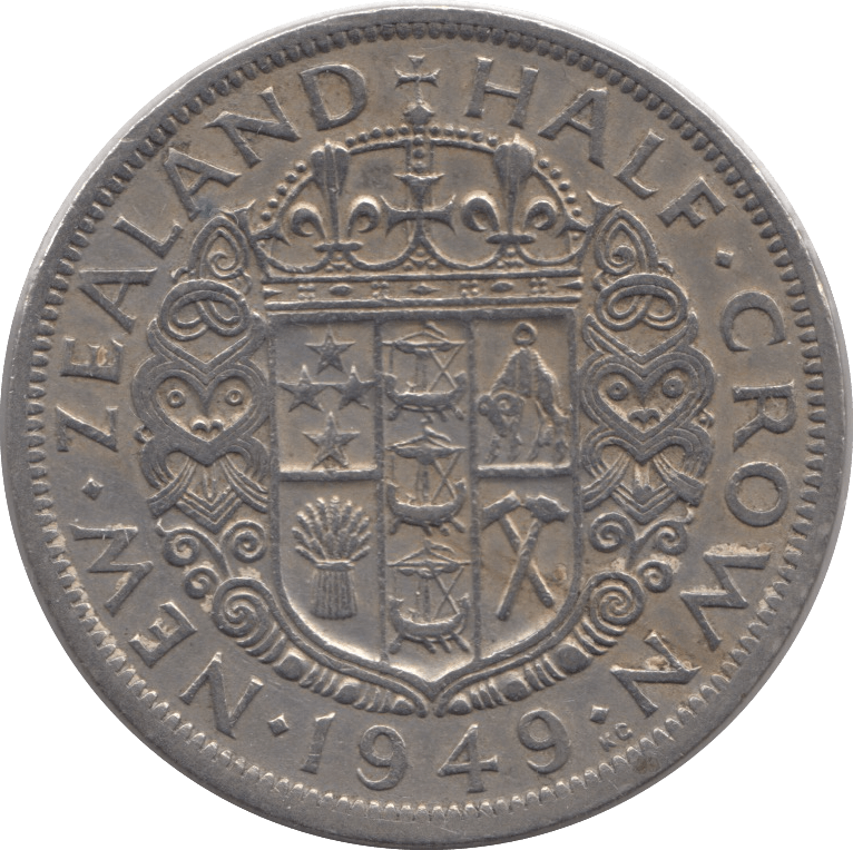 1949 HALF CROWN NEW ZEALAND - WORLD COINS - Cambridgeshire Coins