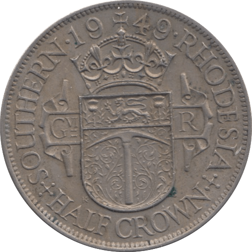 1949 HALF CROWN SOUTHERN RHODESIA - WORLD COINS - Cambridgeshire Coins