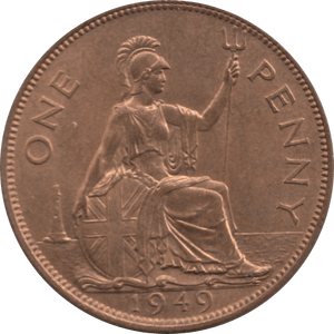 1949 PENNY 1 ( UNC ) 94 - Penny - Cambridgeshire Coins