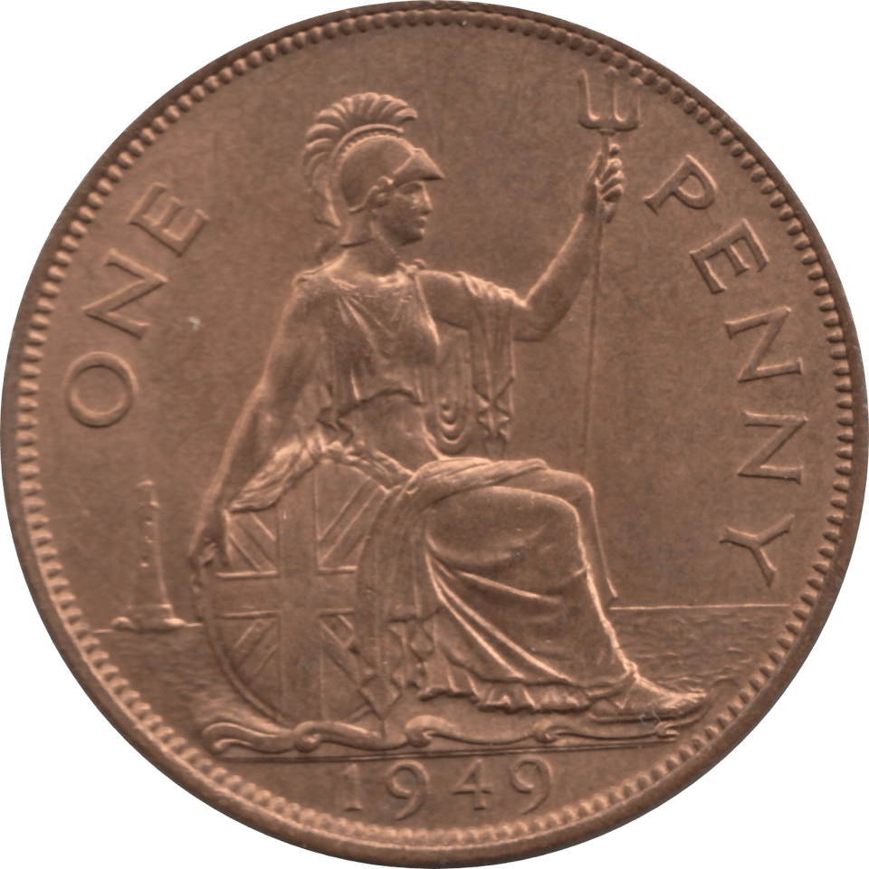 1949 PENNY 1 ( UNC ) 94 - Penny - Cambridgeshire Coins