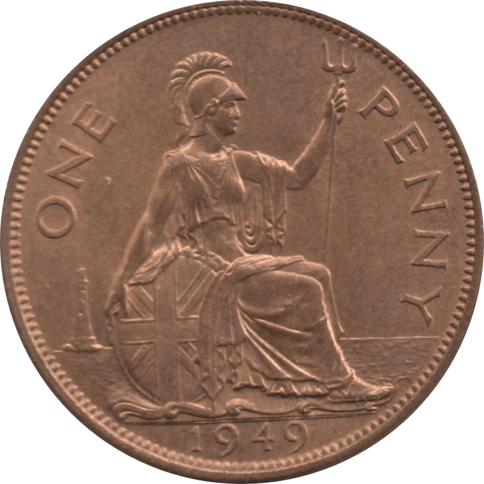 1949 PENNY 1 ( UNC ) 94 - Penny - Cambridgeshire Coins