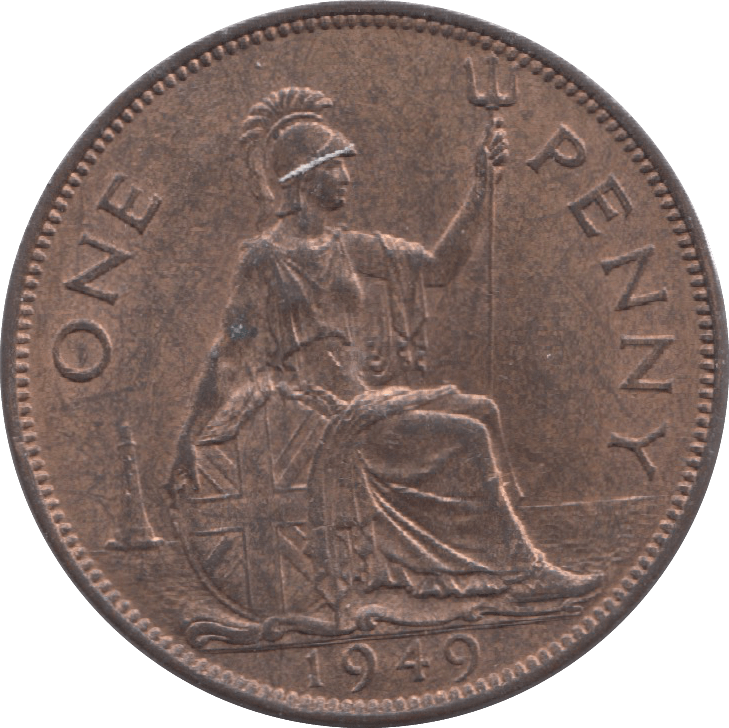 1949 PENNY ( UNC ) 10 - Penny - Cambridgeshire Coins