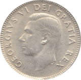 1949 SILVER 10 CENTS CANADA - SILVER WORLD COINS - Cambridgeshire Coins