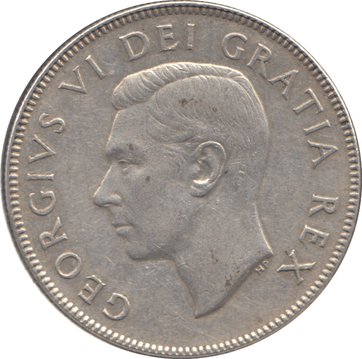 1949 SILVER FIFTY CENTS CANADA - WORLD SILVER COINS - Cambridgeshire Coins