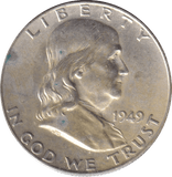 1949 SILVER HALF DOLLAR USA - Cambridgeshire Coins