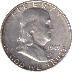 1949 SILVER HALF DOLLAR USA - Cambridgeshire Coins