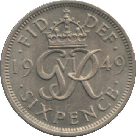 1949 SIXPENCE ( UNC ) 2 - Sixpence - Cambridgeshire Coins