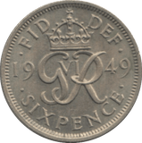 1949 SIXPENCE ( UNC ) 2 - Sixpence - Cambridgeshire Coins