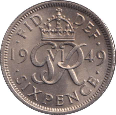 1949 SIXPENCE ( UNC ) - Sixpence - Cambridgeshire Coins