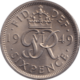 1949 SIXPENCE ( UNC ) - Sixpence - Cambridgeshire Coins