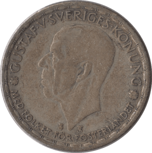 1949 SWEDEN SILVER ONE KRONE - SILVER WORLD COINS - Cambridgeshire Coins