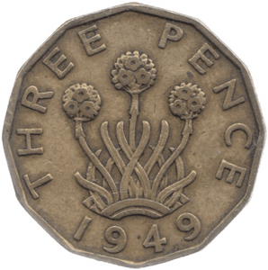 1949 THREEPENCE 6 ( GF ) - Threepence - Cambridgeshire Coins