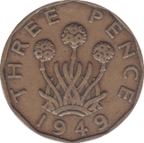 1949 THREEPENCE ( F ) - Threepence - Cambridgeshire Coins