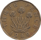 1949 THREEPENCE ( GF ) D - Threepence - Cambridgeshire Coins
