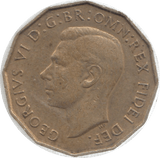 1949 THREEPENCE ( GVF ) 25 - Threepence - Cambridgeshire Coins