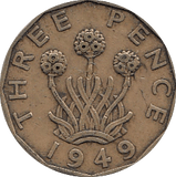 1949 THREEPENCE ( GVF ) A - Threepence - Cambridgeshire Coins