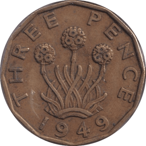 1949 THREEPENCE ( GVF ) - Threepence - Cambridgeshire Coins