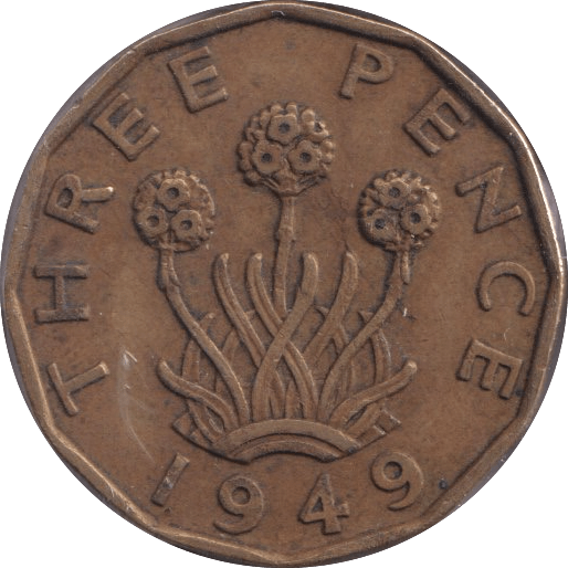 1949 THREEPENCE ( GVF ) - Threepence - Cambridgeshire Coins