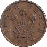 1949 THREEPENCE ( GVF ) - Threepence - Cambridgeshire Coins