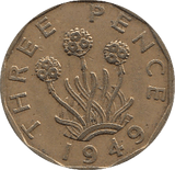 1949 THREEPENCE ( GVF ) - Threepence - Cambridgeshire Coins