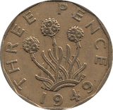 1949 THREEPENCE ( GVF ) - Threepence - Cambridgeshire Coins