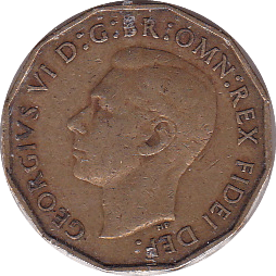 1949 THREEPENCE (VF) BRASS - Threepence - Cambridgeshire Coins