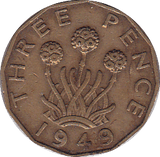 1949 THREEPENCE ( VF ) C - Threepence - Cambridgeshire Coins