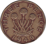 1949 THREEPENCE ( VF ) D - Threepence - Cambridgeshire Coins