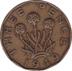 1949 THREEPENCE ( VF ) E - Threepence - Cambridgeshire Coins