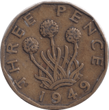 1949 THREEPENCE ( VF ) - Threepence - Cambridgeshire Coins
