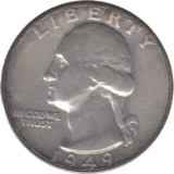 1949 USA SILVER 1/4 DOLLAR - SILVER WORLD COINS - Cambridgeshire Coins