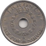 1950 1 KRONE NORWAY - WORLD COINS - Cambridgeshire Coins
