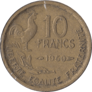 1950 10 FRANCS FRANCE - SILVER WORLD COINS - Cambridgeshire Coins