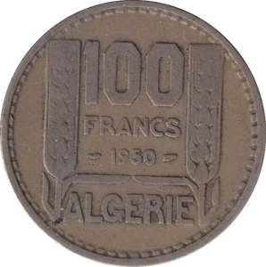 1950 100 FRANCS ALGERIA - WORLD COINS - Cambridgeshire Coins