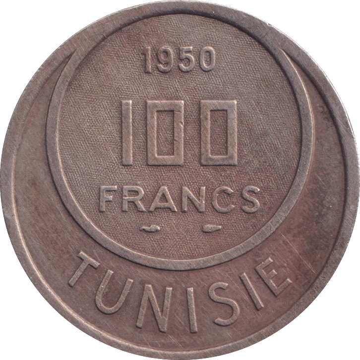 1950 100 FRANCS TUNISIA - WORLD COINS - Cambridgeshire Coins