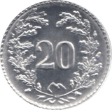 1950 20 RAPPEN SWISS - WORLD COINS - Cambridgeshire Coins