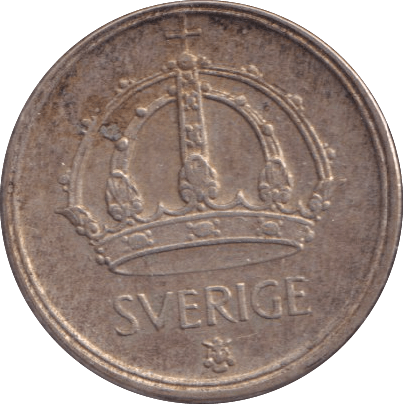 1950 25 ORE DENMARK - WORLD COINS - Cambridgeshire Coins