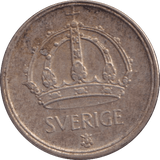 1950 25 ORE DENMARK - WORLD COINS - Cambridgeshire Coins