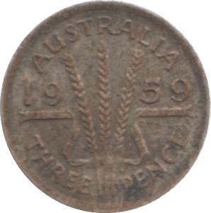 1950 AUSTRALIA SILVER THREEPENCE - SILVER WORLD COINS - Cambridgeshire Coins