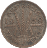 1950 AUSTRALIA SILVER THREEPENCE - SILVER WORLD COINS - Cambridgeshire Coins