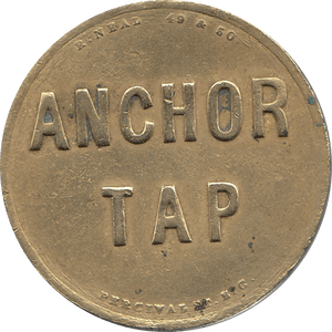 1950 BRASS 2 1/2 D ANCHOR TAP TOKEN 35mm REF H164 - Token - Cambridgeshire Coins