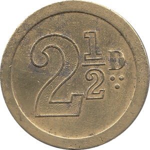 1950 BRASS 2 1/2 D ANCHOR TAP TOKEN 35mm REF H164 - Token - Cambridgeshire Coins