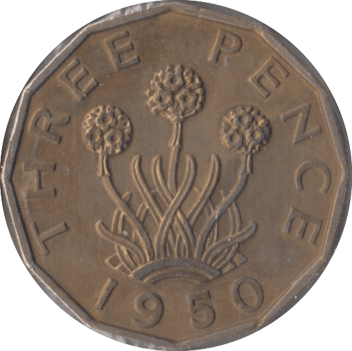 1950 BRASS THREEPENCE ( PROOF ) - Threepence - Cambridgeshire Coins